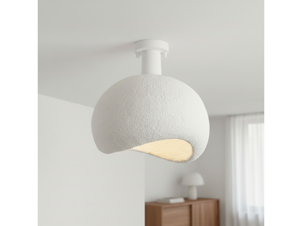 Lámpara de techo de metal «Yontu» - 34 x 29 x 33 cm - Blanco