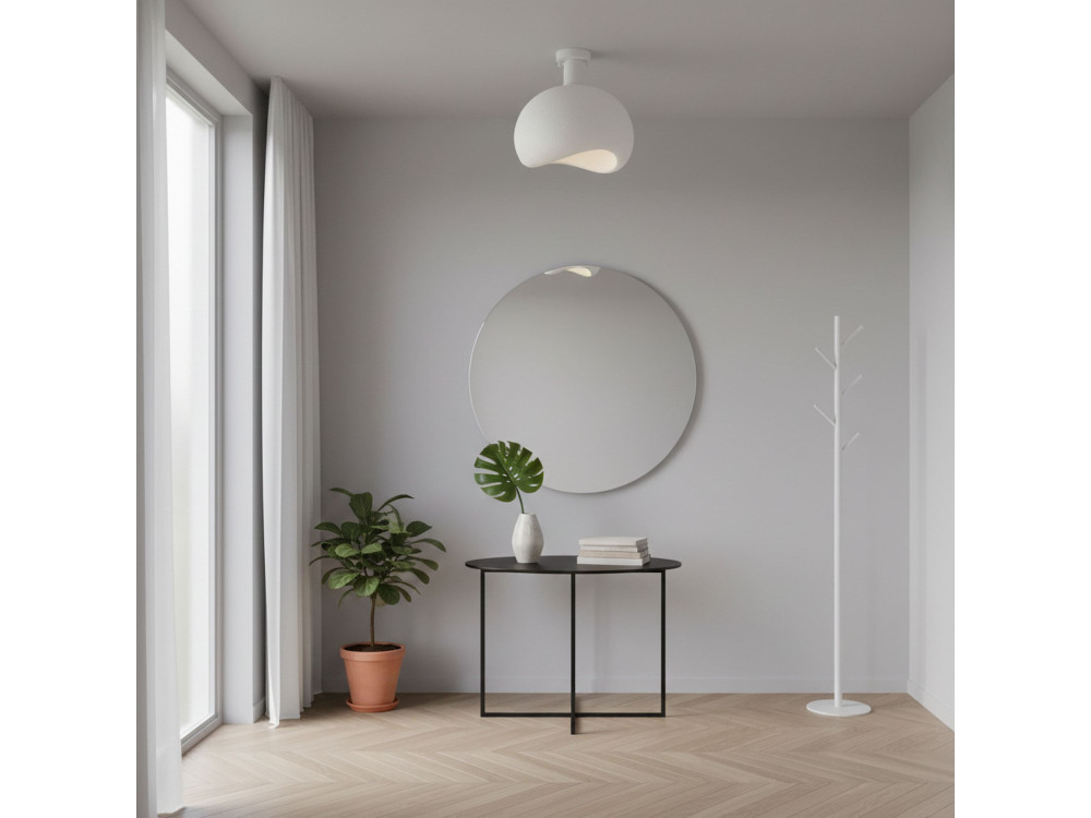 Lámpara de techo de metal «Yontu» - 34 x 29 x 33 cm - Blanco