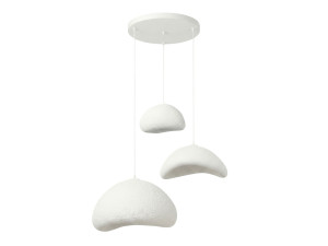 Lámpara de araña de metal «Luna» - 82 x 50 cm - Blanca