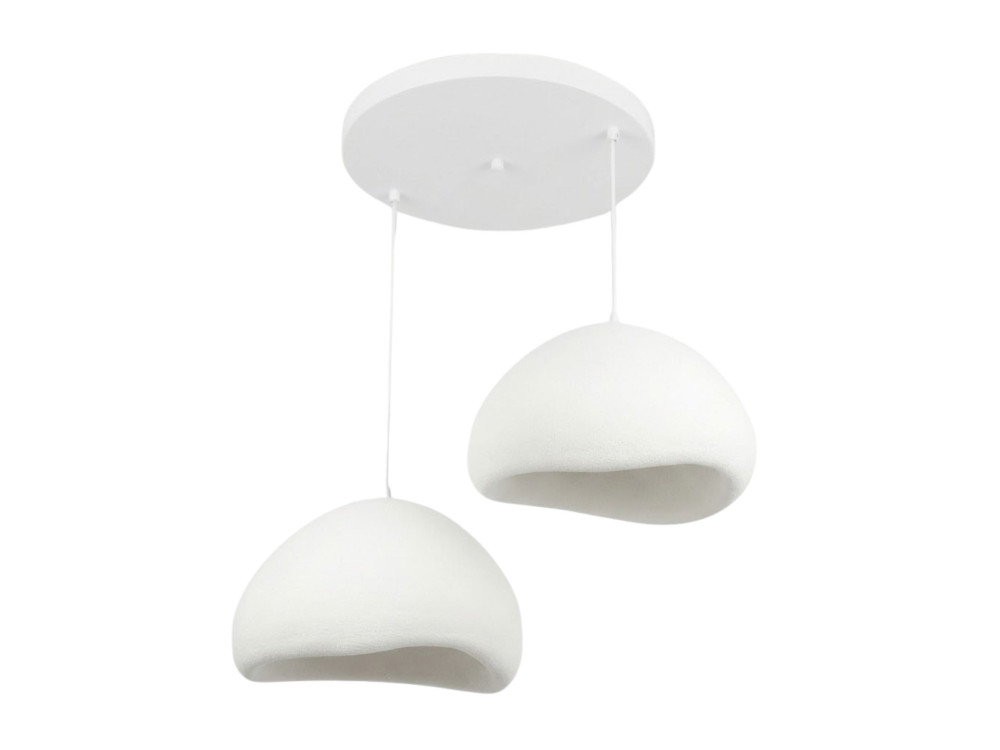 Lámpara de araña de metal «Lora» - 82 x 82 cm - Blanca