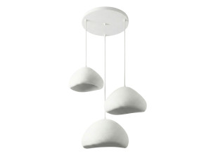 Lámpara de araña de metal «Lora» - 82 x 82 cm - Blanca