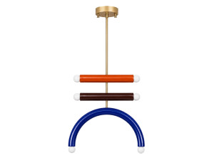 Lámpara de araña de metal «Vento» - 50 x 10 cm - Azul