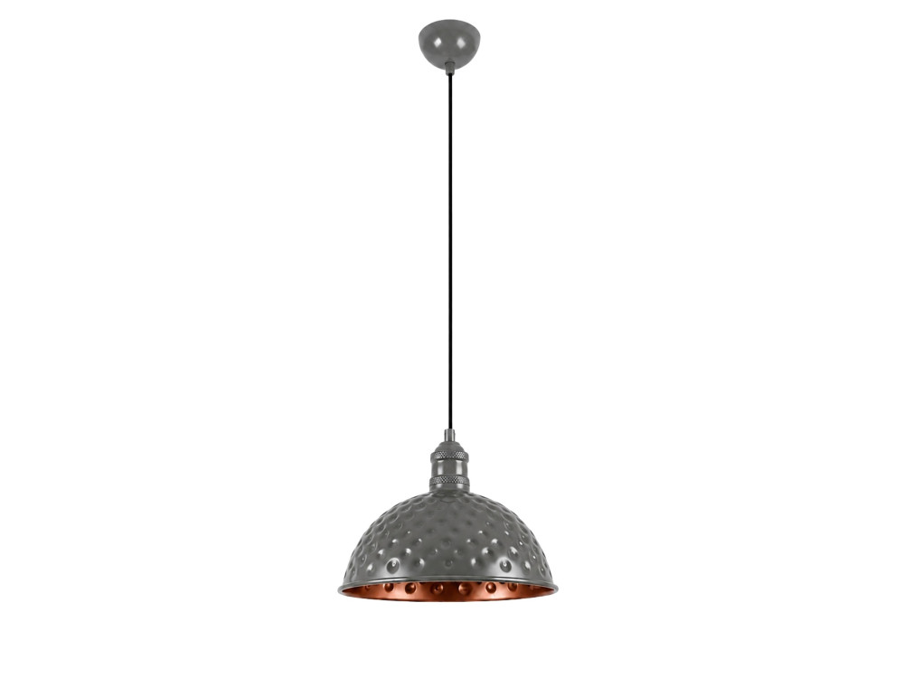 Lámpara colgante de metal «Echo» - 26 x 26 cm - Gris