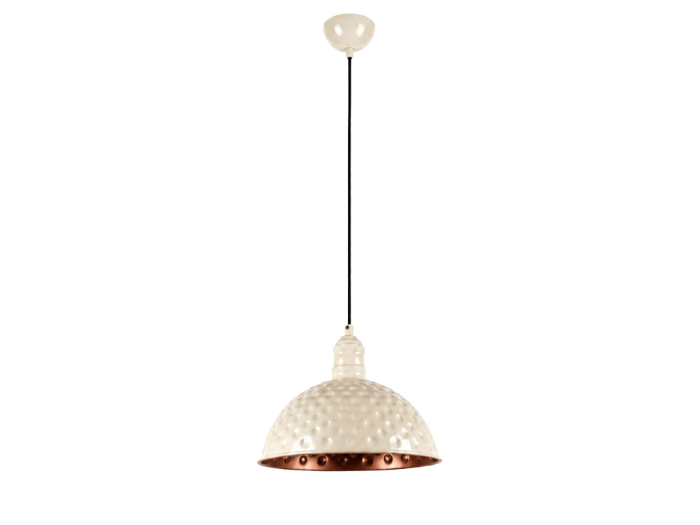 Lámpara colgante de metal «Echo» - 26 x 26 cm - Beige