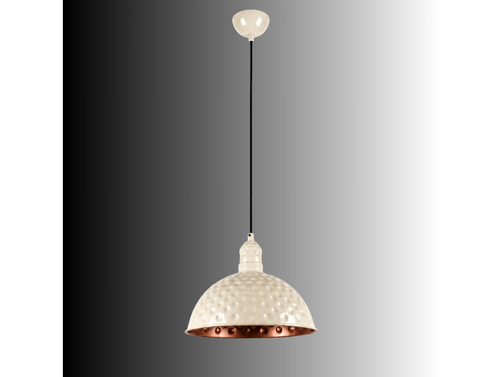 Lámpara colgante de metal «Echo» - 26 x 26 cm - Beige