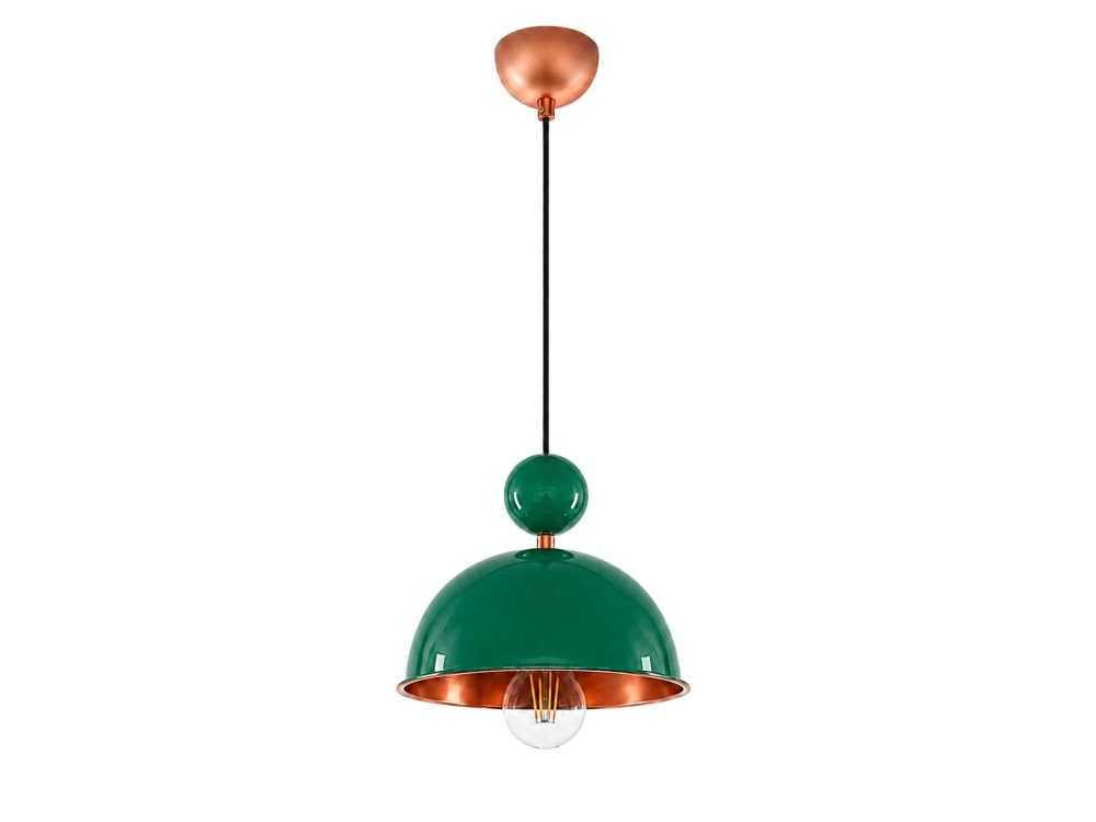 Lámpara colgante de metal «Bubble» - 21 x 21 cm - Verde claro