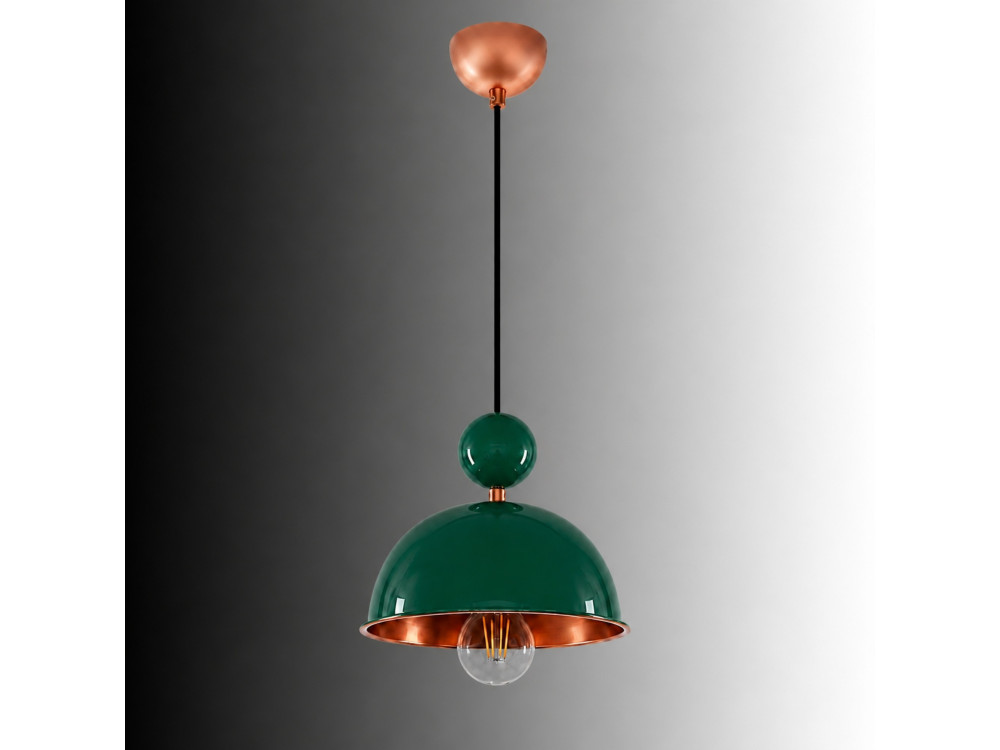 Lámpara colgante de metal «Bubble» - 21 x 21 cm - Verde claro