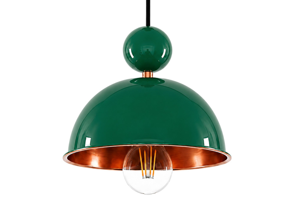 Lámpara colgante de metal «Bubble» - 21 x 21 cm - Verde claro