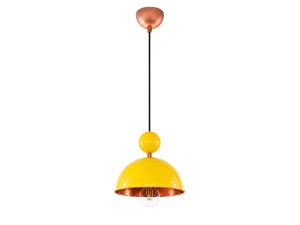 Lámpara colgante de metal «Bubble» - 21 x 21 cm - Amarilla