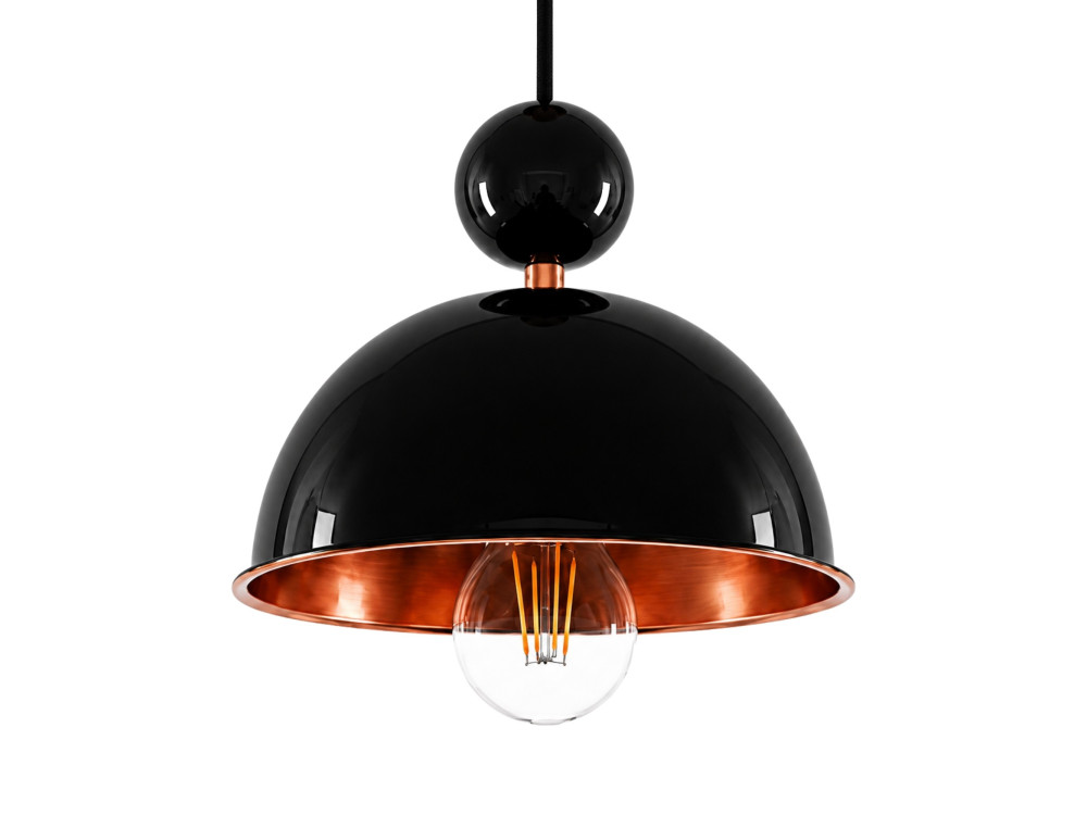 Lámpara colgante de metal «Bubble» - 21 x 21 cm - Negro