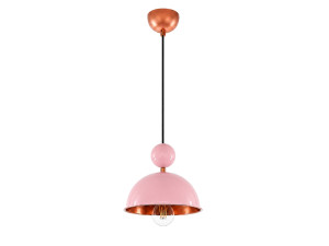 Lámpara colgante de metal «Bubble» - 21 x 21 cm - Rosa
