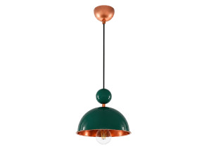 Lámpara colgante de metal «Bubble» - 21 x 21 cm - Verde oscuro