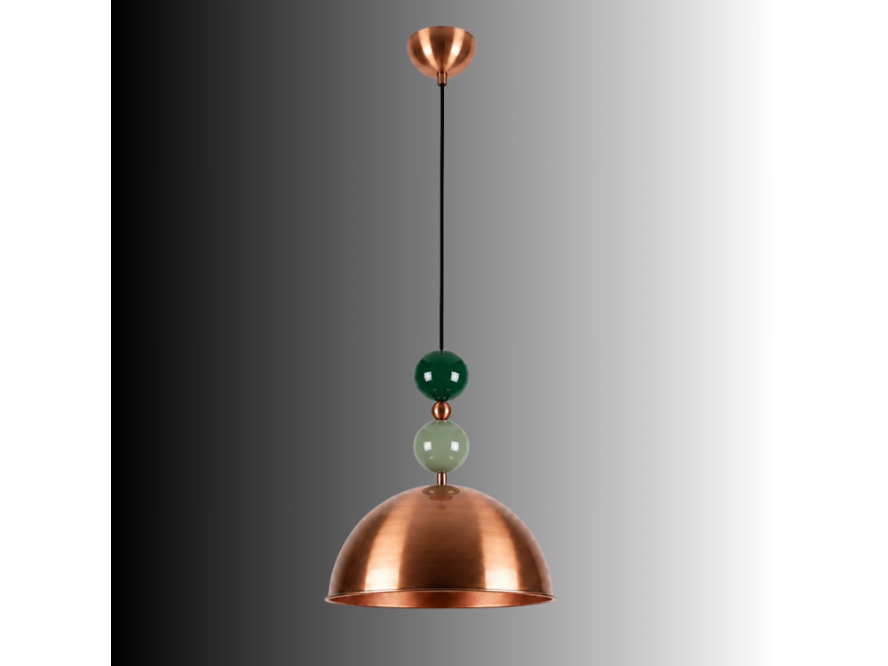 Lámpara colgante de metal «Bubble» - 31 x 31 cm - Cobre