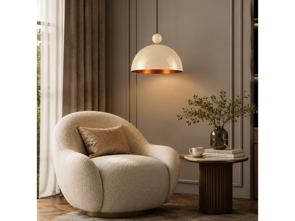 Lámpara colgante de metal «Bubble» - 40 x 40 cm - Beige