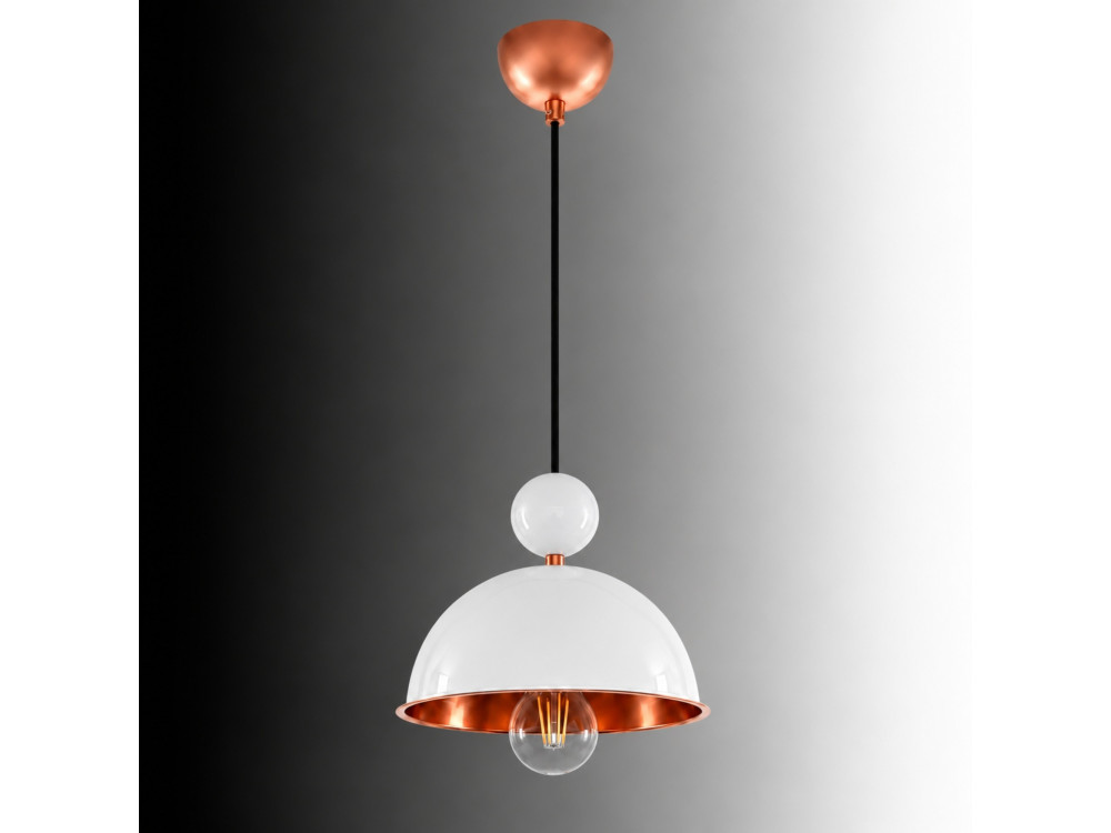 Lámpara colgante de metal «Bubble» - 21 x 21 cm - Beige