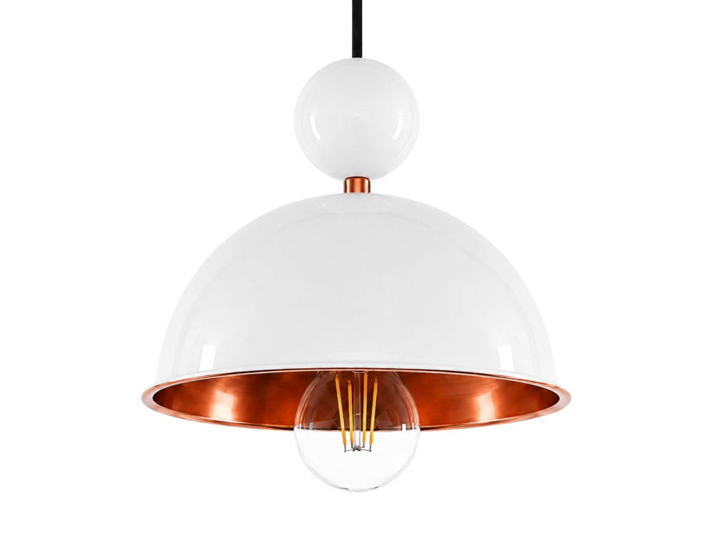 Lámpara colgante de metal «Bubble» - 21 x 21 cm - Beige