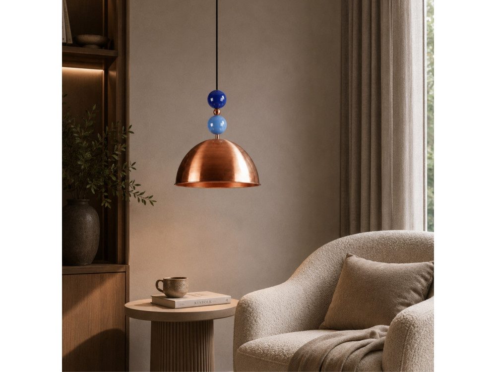 Lámpara colgante de metal «Bubble» - 31 x 31 cm - Cobre