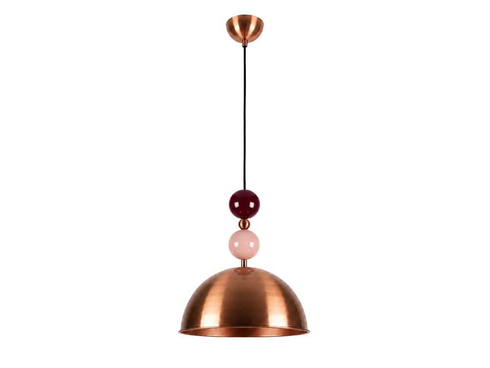 Lámpara colgante de metal «Bubble» - 31 x 31 cm - Cobre