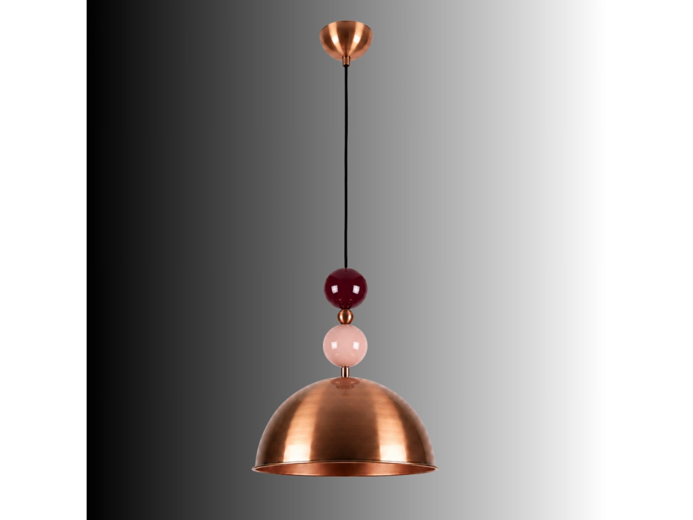 Lámpara colgante de metal «Bubble» - 31 x 31 cm - Cobre