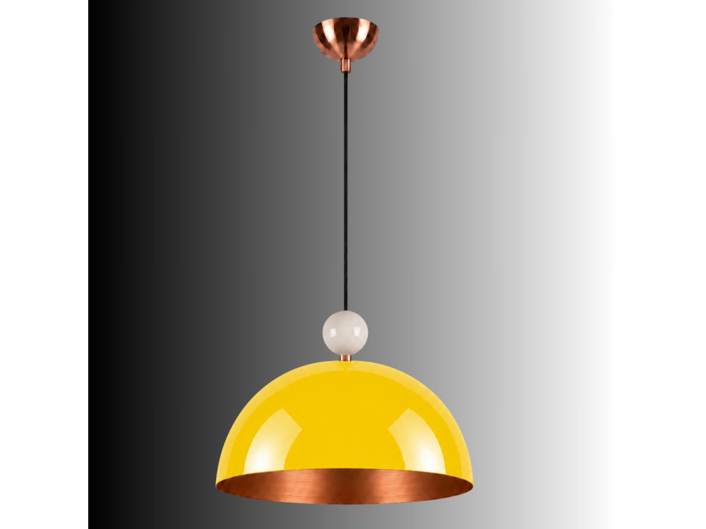 Lámpara colgante de metal «Bubble» - 40 x 40 cm - Amarillo
