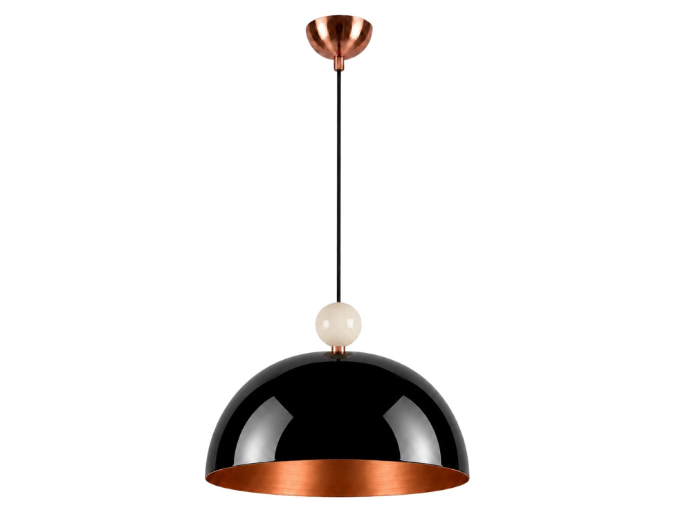 Lámpara colgante de metal «Bubble» - 40 x 40 cm - Negro