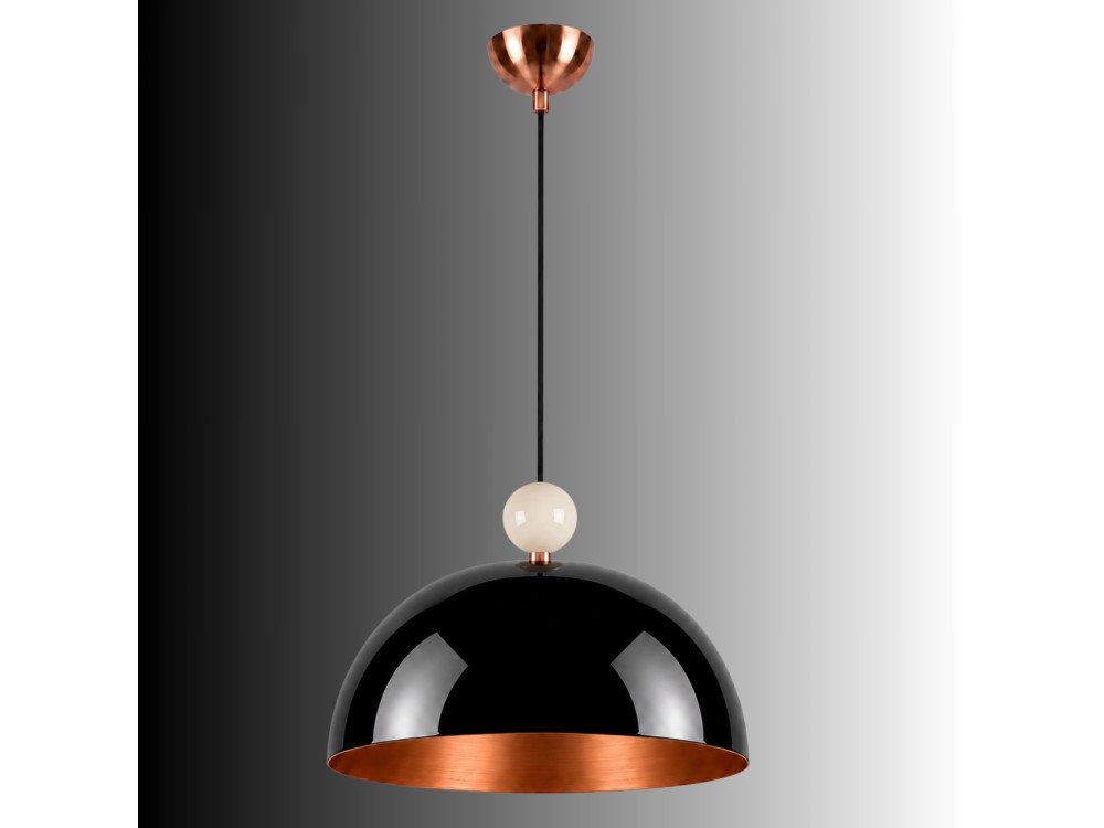 Lámpara colgante de metal «Bubble» - 40 x 40 cm - Negro