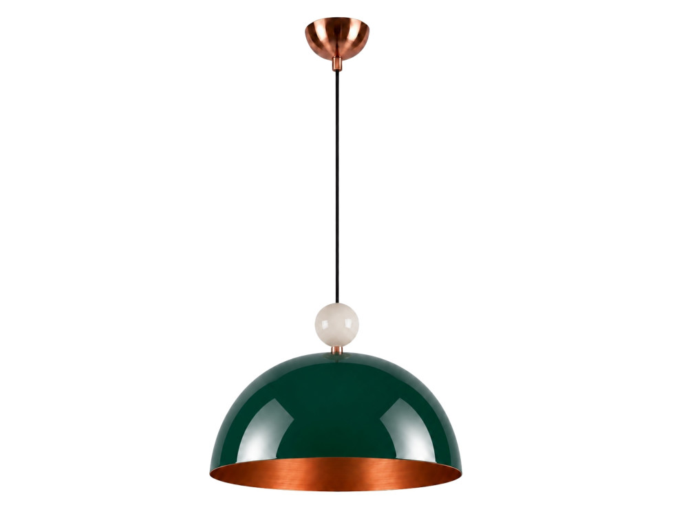 Lámpara colgante de metal «Bubble» - 40 x 40 cm - Verde oscuro