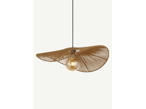 Lámpara colgante de bambú «Bruz» - 30 x 30 cm - Beige