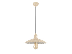 Lámpara colgante de metal «Volan» - 25 x 25 cm - Beige