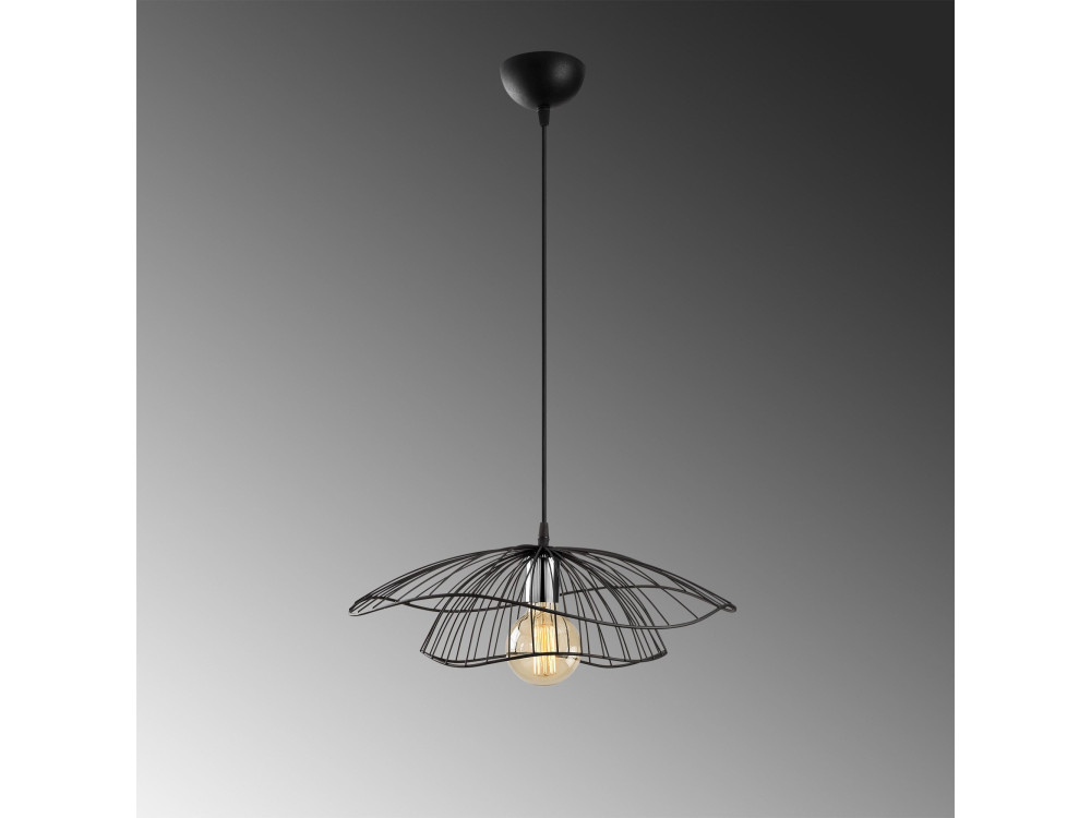Lámpara colgante de metal «Tel» - 50 x 50 cm - Negro