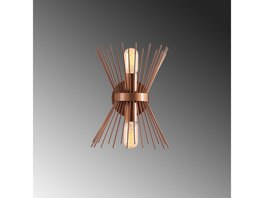 Aplique de pared de metal «GMN-000010» - 23 x 16 cm - Cobre