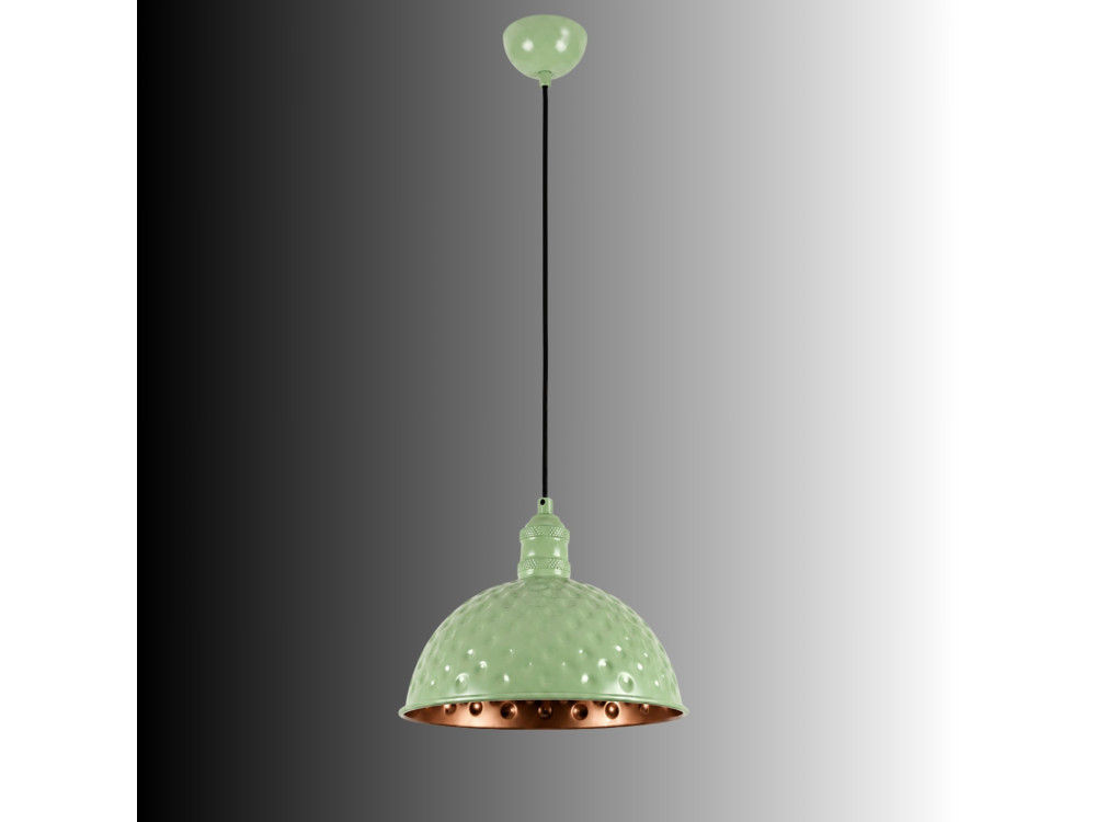 Lámpara colgante de metal «Echo» - 26 x 26 cm - Verde menta