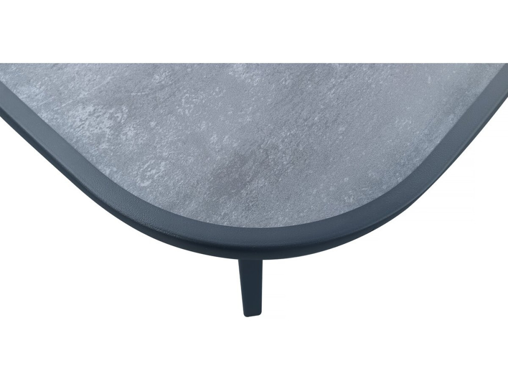 Mesa de jardín "Córdoba" - Phoenix - 8 plazas - Efecto mármol gris