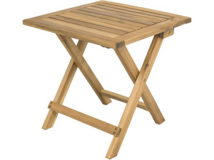 Mesa baja de jardín plegable de madera "Portimao" - 40 x 40 x 40 cm - Marrón