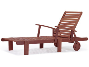 Tumbona plegable de madera exótica Tokyo -  marrón caoba