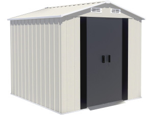 Caseta de jardín metálica «Nebraska» - 4,12 m² - Beige