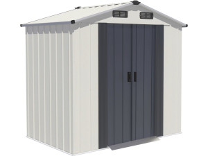 Caseta de jardín metálica «Nebraska» - 2,17 m² - Beige