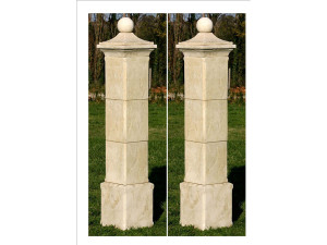 Juego de 2 pilares de puerta "Provenzal" - 41 x 41 x 228 cm