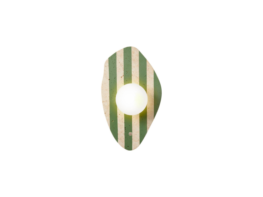 Aplique de pared de travertino «Espe» - Beige / Blanco / Verde