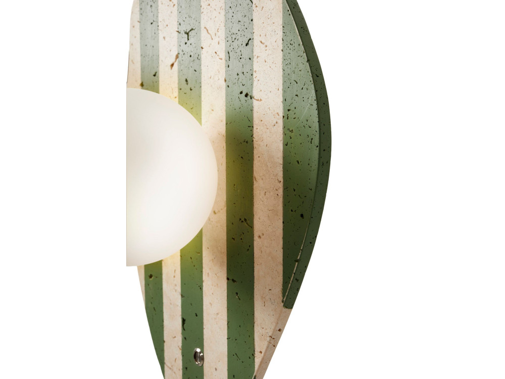 Aplique de pared de travertino «Espe» - Beige / Blanco / Verde