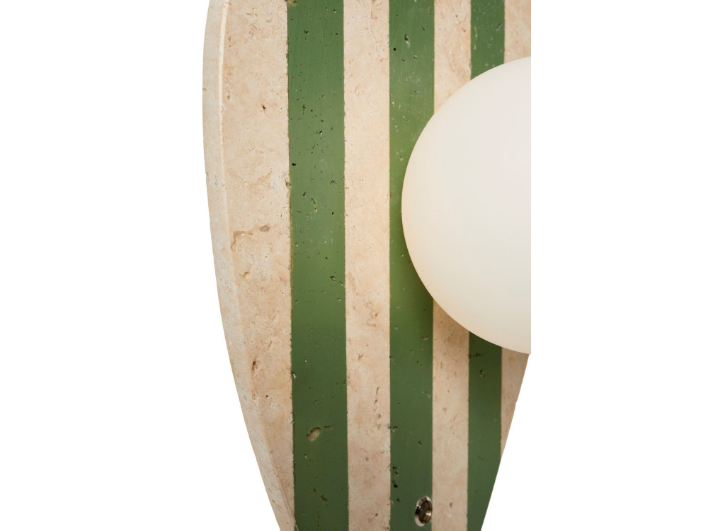 Aplique de pared de travertino «Espe» - Beige / Blanco / Verde