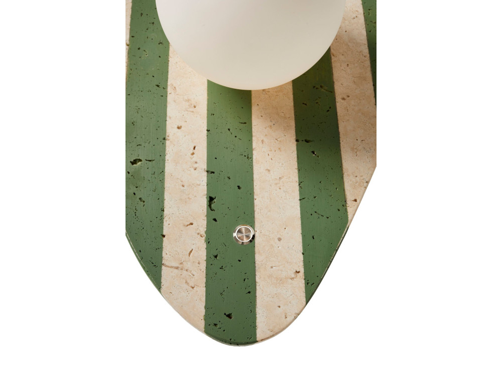Aplique de pared de travertino «Espe» - Beige / Blanco / Verde