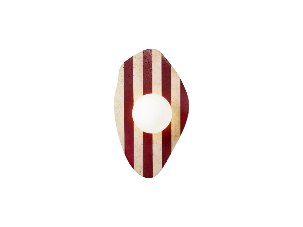 Aplique de pared de travertino «Forest»  - Beige / Rojo