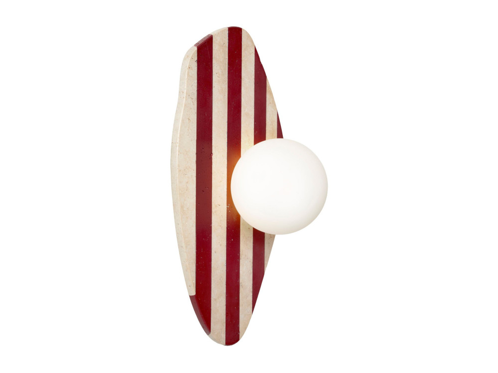 Aplique de pared de travertino «Forest»  - Beige / Rojo