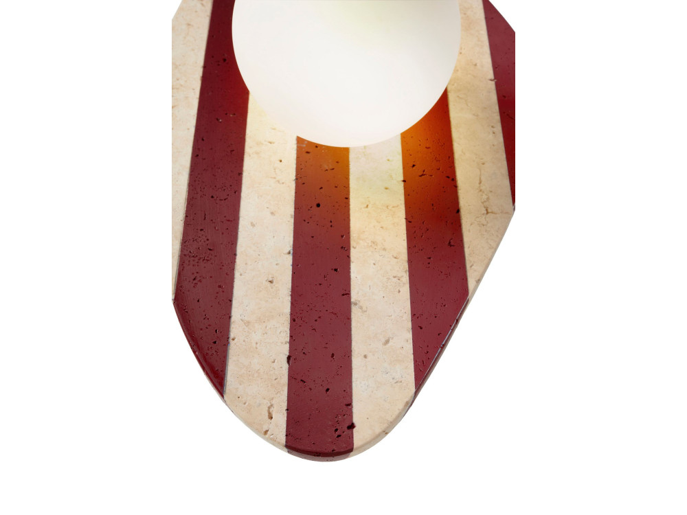 Aplique de pared de travertino «Forest»  - Beige / Rojo