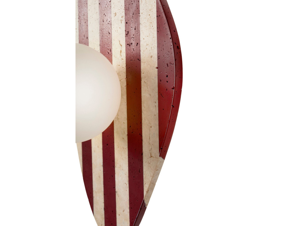 Aplique de pared de travertino «Forest»  - Beige / Rojo