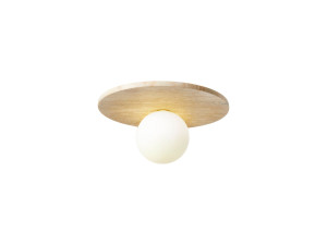 Lámpara de techo de travertino «Tor-Tun» - Beige / Blanco