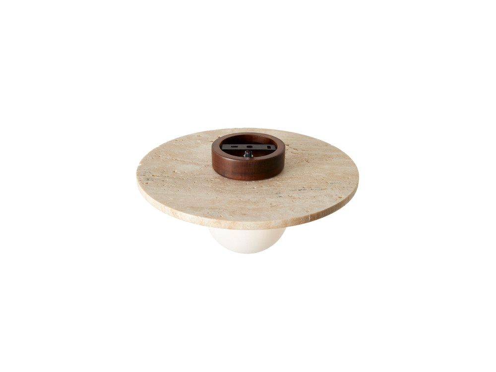 Lámpara de techo de travertino «Tor-Tun» - Beige / Blanco
