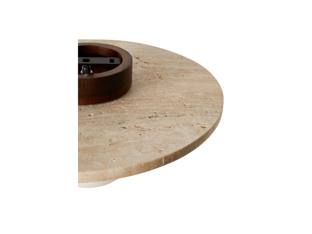 Lámpara de techo de travertino «Tor-Tun» - Beige / Blanco