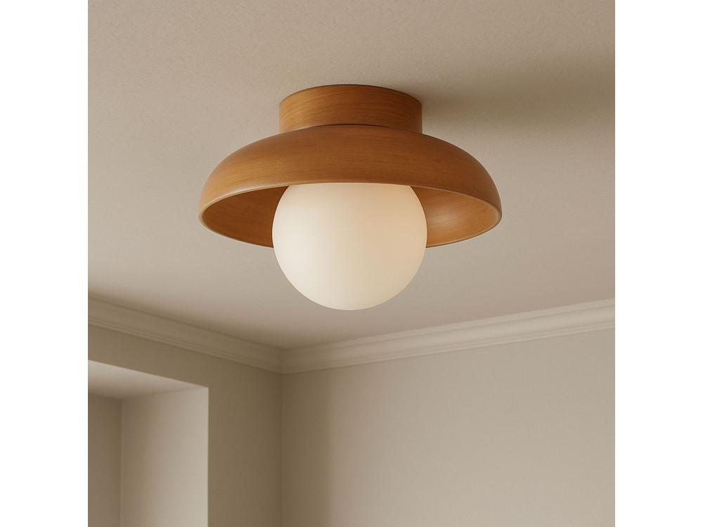 Lámpara de techo de madera «Hant-T» - Roble / Blanco